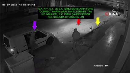 Televizyon hırsızları önce kameraya ardından polislere yakalandı