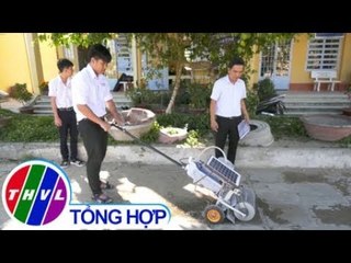 THVL | Thiết bị chà rong rêu của học sinh ở Hậu Giang
