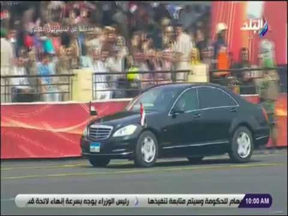 صدى البلد - لحظة وصول الرئيس السيسى حفل تخرج الدفعة 156 من معهد ضباط الصف المعلمين