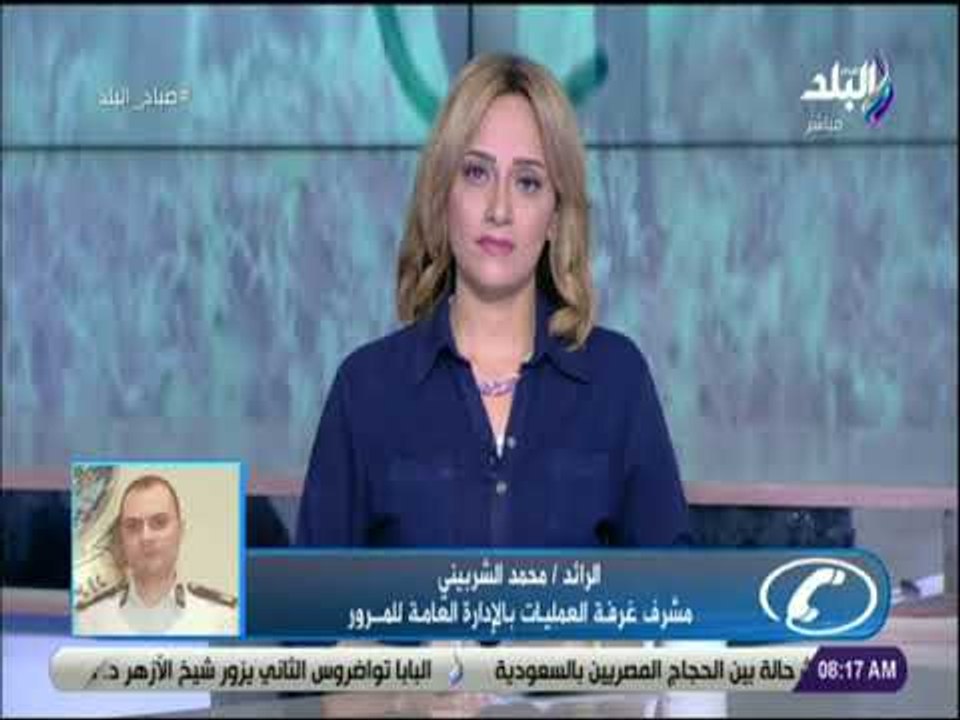 صباح البلد - تكدس مرورى إثر انقلاب سيارة نقل بطريق الواحات