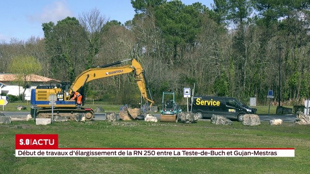 Début des travaux d'élargissement entre la Teste-de Buch et Gujan-Mestras