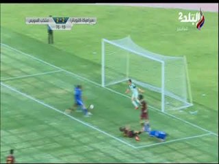 ملعب البلد -  أحمد سمير يحرز هدف التعادل لصالح منتخب السويس فى الدقيقة 76