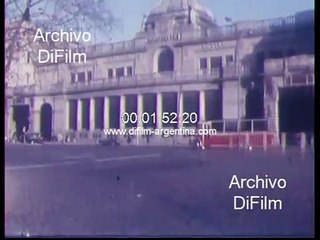 Buses in the streets of Buenos Aires 1980