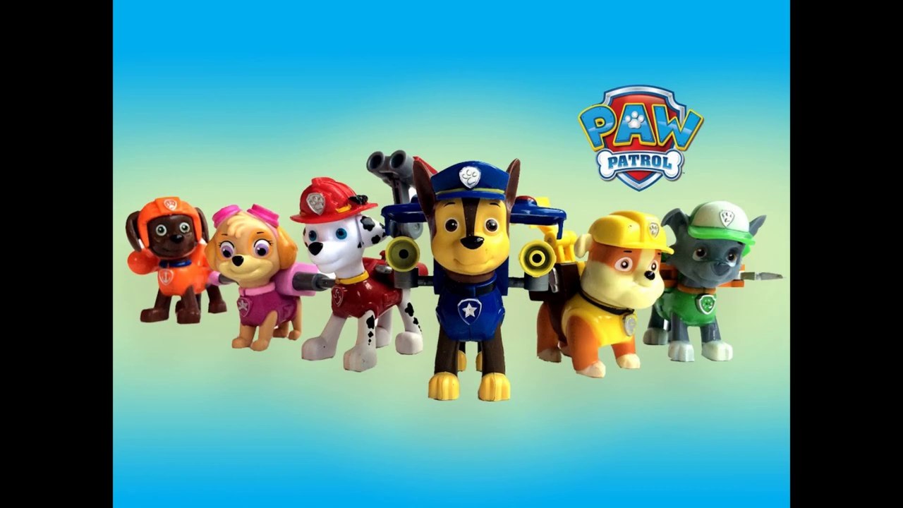 6 Paw Patrol Action Pack Pups and Badges Marshall Chase Rubble Rocky Zuma Skye Nickelodeon Unboxing