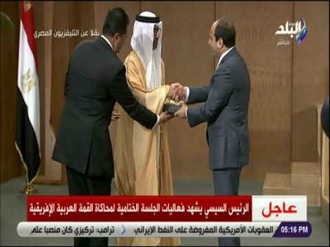 صدى البلد - الرئيس السيسى يكرم حفيد نيلسون مانديلا ونجل الشيخ زايد