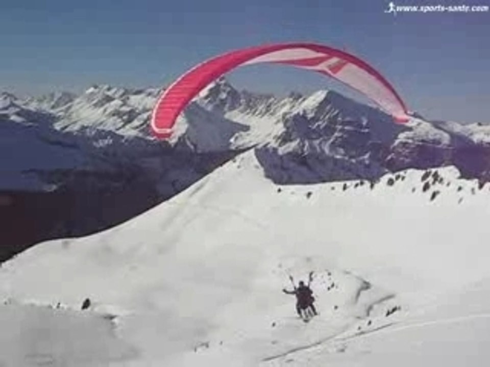 Video-decollage-parapente-hiver