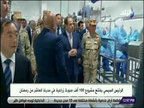 صدى البلد - السيسي يفتتح محطة الفرز ضمن مشروع الصوب الزراعية