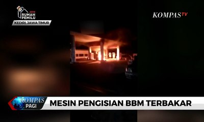 Usai Isi BBM ke Jeriken Pembeli, SPBU Gampengrejo Terbakar