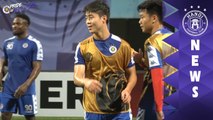 Buổi tập làm quen sân của CLB Hà Nội trước cuộc đối đầu quan trọng với Tampines Rovers | HANOI FC