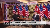 U.S. will not accept N. Korea's step-by-step denuclearization: Biegun