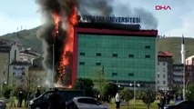 Trabzon'da üniversite kampüsünde büyük yangın!