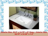 209 Inch Rectrangle Undermount Vitreous Ceramic Lavatory Vanity Bathroom Sink Pure White