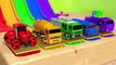 Learn Colors with Street Vehicle and Rainbow Ice Cream Magic Slide Pretend Play for Kids