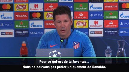 8es - Pour Simeone, la Juve ne se résume pas à Ronaldo