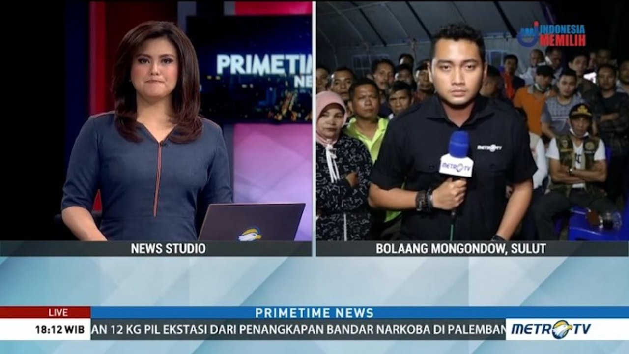 Proses Evakuasi Korban Longsor Tambang Emas di Bolmong