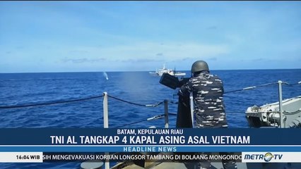 TNI AL Tangkap 4 Kapal Ilegal Asal Vietnam
