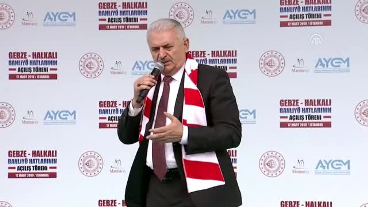 Binali Yıldırım, Gebze-Halkalı Banliyö Tren Hatlarının Açılış Töreninde Konuştu - İstanbul