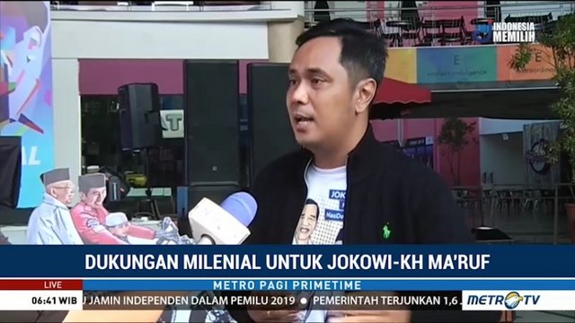 Dukungan Milenial untuk Jokowi-Ma'ruf