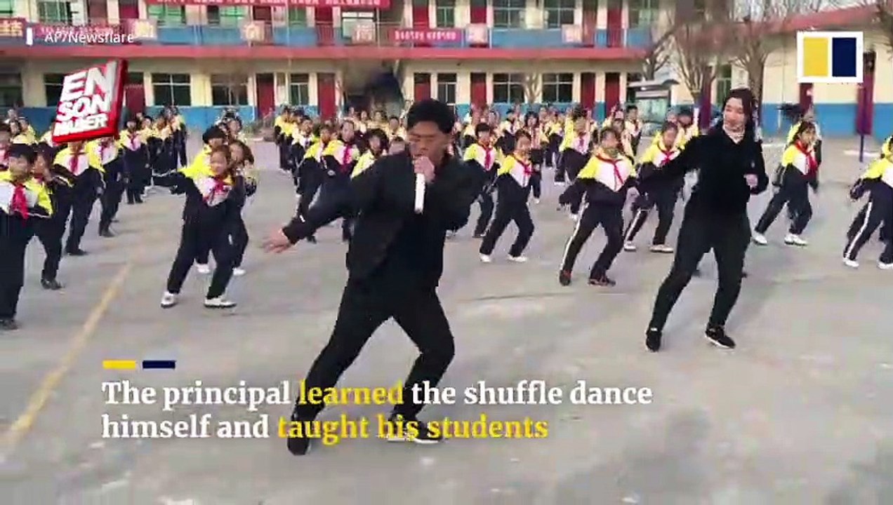 Öğrencilerine boş vakitlerinde shuffle dansı öğreten öğretmenler