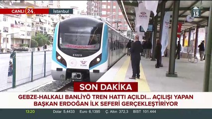 Başkan Erdoğan banliyö hattının açılışını yaptı