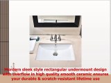 Friho 185x138x79 Modern Rectangular Undermount Vanity Sink Porcelain Ceramic