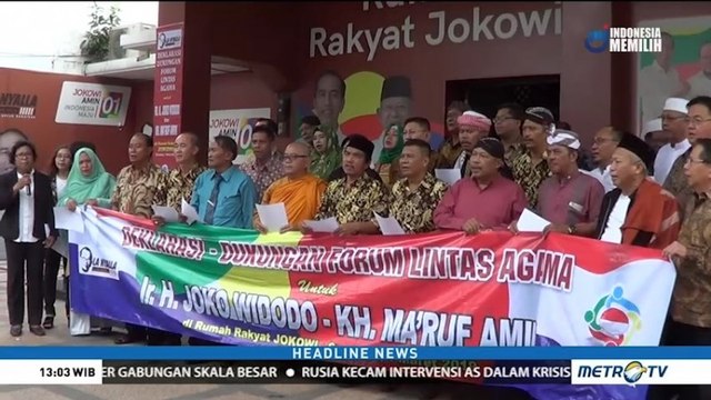 Forum Lintas Agama di Jatim Deklarasi Dukung Jokowi-Amin