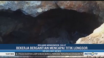 Lubang Tambang yang Longsor di Bolmong Mulai Terlihat