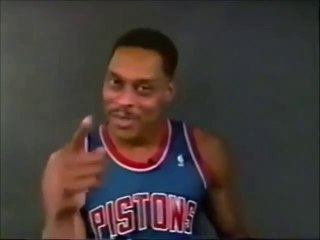 1989 Detroit Pistons Rick Mahorn_ Hungry Howie's Pizza Commercial