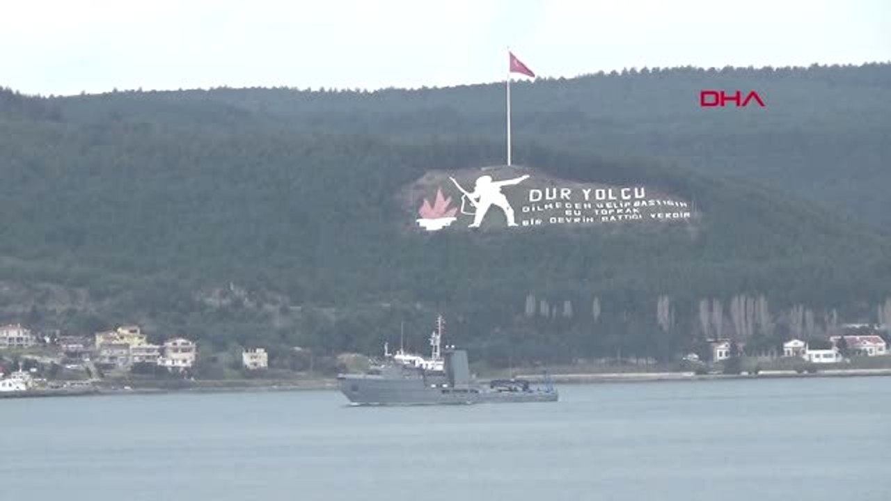 Çanakkale Rumen Mayın Arama Gemisi, Çanakkale Boğazı'ndan Geçti