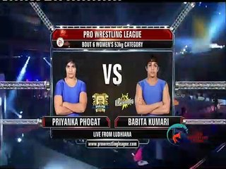 PWL 2015_ Priyanka Phogat Vs Babita Kumari Phogat -13th Dec _ CDR Punjab Royals