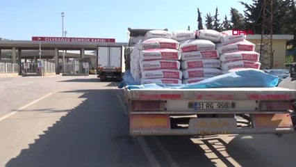 Hatay Suriye'ye İnşaat Malzemesi İhraç Ediliyor