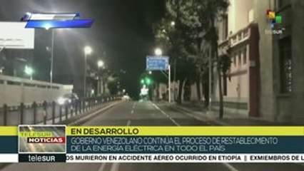 Continúa el proceso de restablecimiento de la energía eléctrica en Vzl