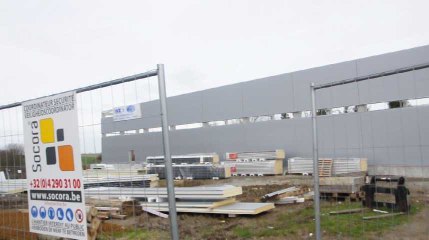Visite du chantier du hall indoor d'athlétisme à Hannut