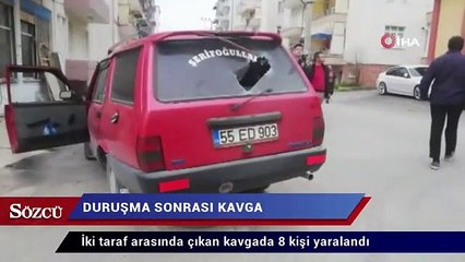 Duruşma sonrası karşılaşan taraflar birbirine girdi