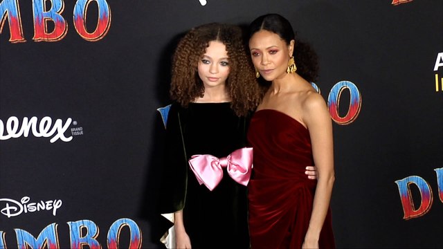 Nico Parker and Thandie Newton Dumbo World Premiere Red Carpet