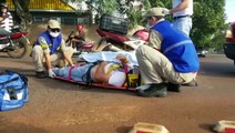 Motociclista se fere em colisão na Rua Minais Gerais