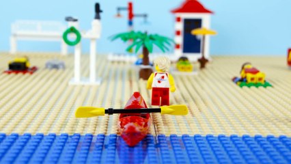 LEGO Beach Fail STOP MOTION LEGO City Beach Bad Luck | LEGO City | By Billy Bricks