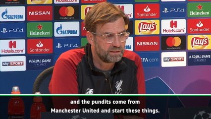 Download Video: Klopp lashes out at 'Man United pundits' over question on trophy priority