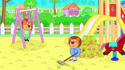 Lion de la Famille – dessin animé pour les Enfants Ce qui est Bon et Mauvais