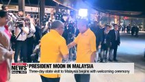 President Moon's three-day state visit to Malaysia begins with welcoming ceremony