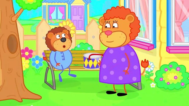 Lion de la Famille de dessin animé pour les Enfants je ne vais pas partager