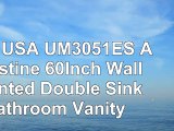 Virtu USA UM3051ES Augustine 60Inch WallMounted Double Sink Bathroom Vanity