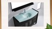 Virtu USA Ava 48 inch Single Sink Bathroom Vanity Set in Espresso w Integrated Round Sink