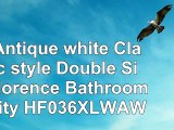 63 Antique white Classic style Double Sink Florence Bathroom vanity  HF036XLWAW