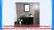 Walcut 36 Bathroom Vanity and Sink Combo  MDF Wood Cabinet and Glass Vessel Sink and