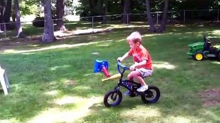 Very awesome video for babies to learn drive of bicycle,,,