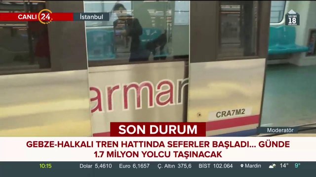 Gebze-Halkalı tren hattında seferler başladı