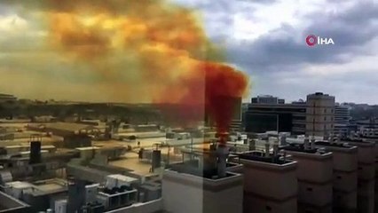 Kuyumcukent'ten Yükselen Sarı Duman Sosyal Medyada Tepkilere Neden Oldu