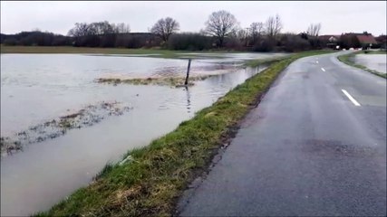 Territoire de Belfort : inondations entre Charmois et Froidefontaine