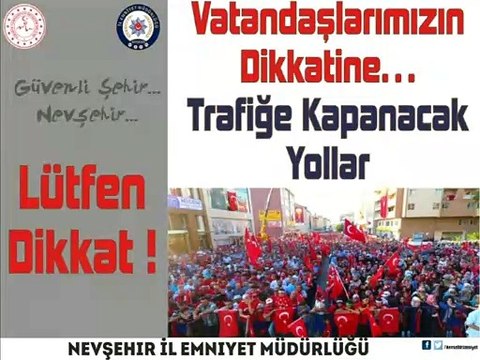 Nevşehir İl Emniyet Müdürlüğü - Vatandaşlarımızın Dikkatine… Trafiğe Kapanacak Yollar